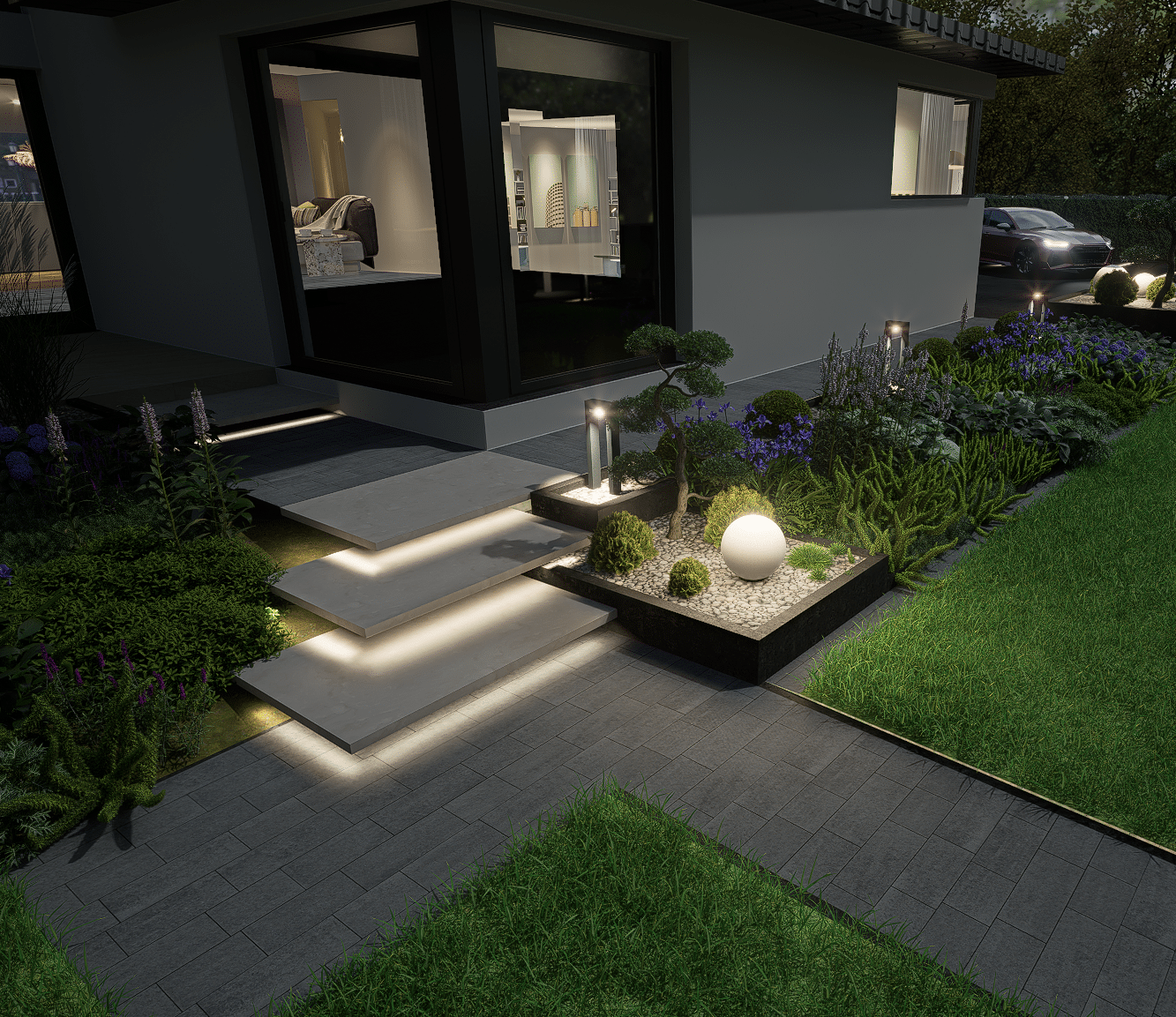 Projekt oświetlenia ogrodowego