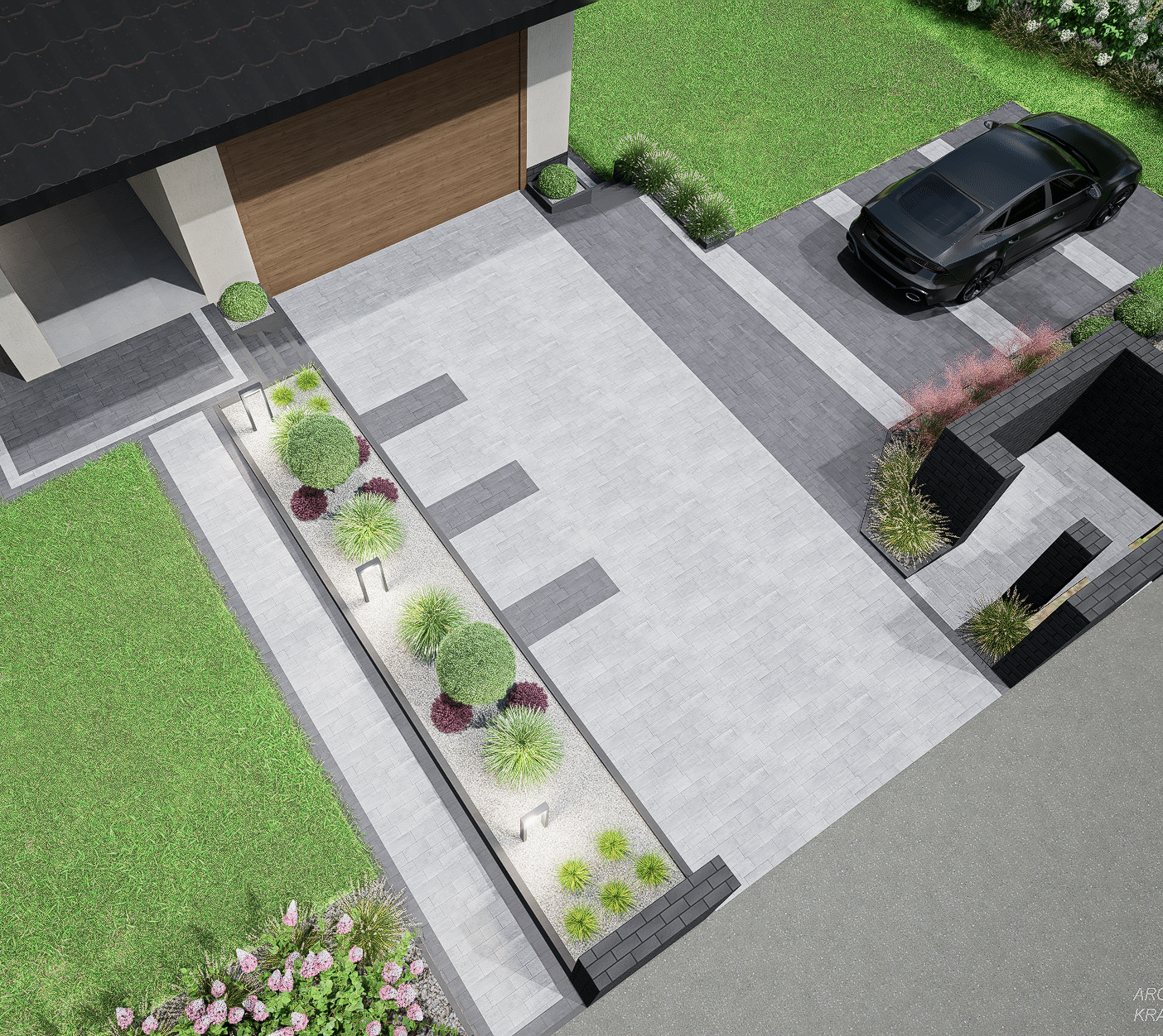 Projekt nawierzchni z kostki